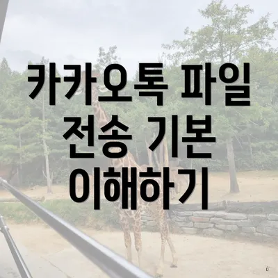 카카오톡 파일 전송 기본 이해하기